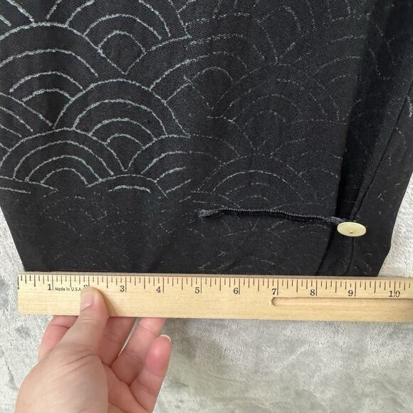 JG's Mad Lab Pants Womens Medium Black Painted Geometric Langenlook Artsy Button - Picture 13 of 13